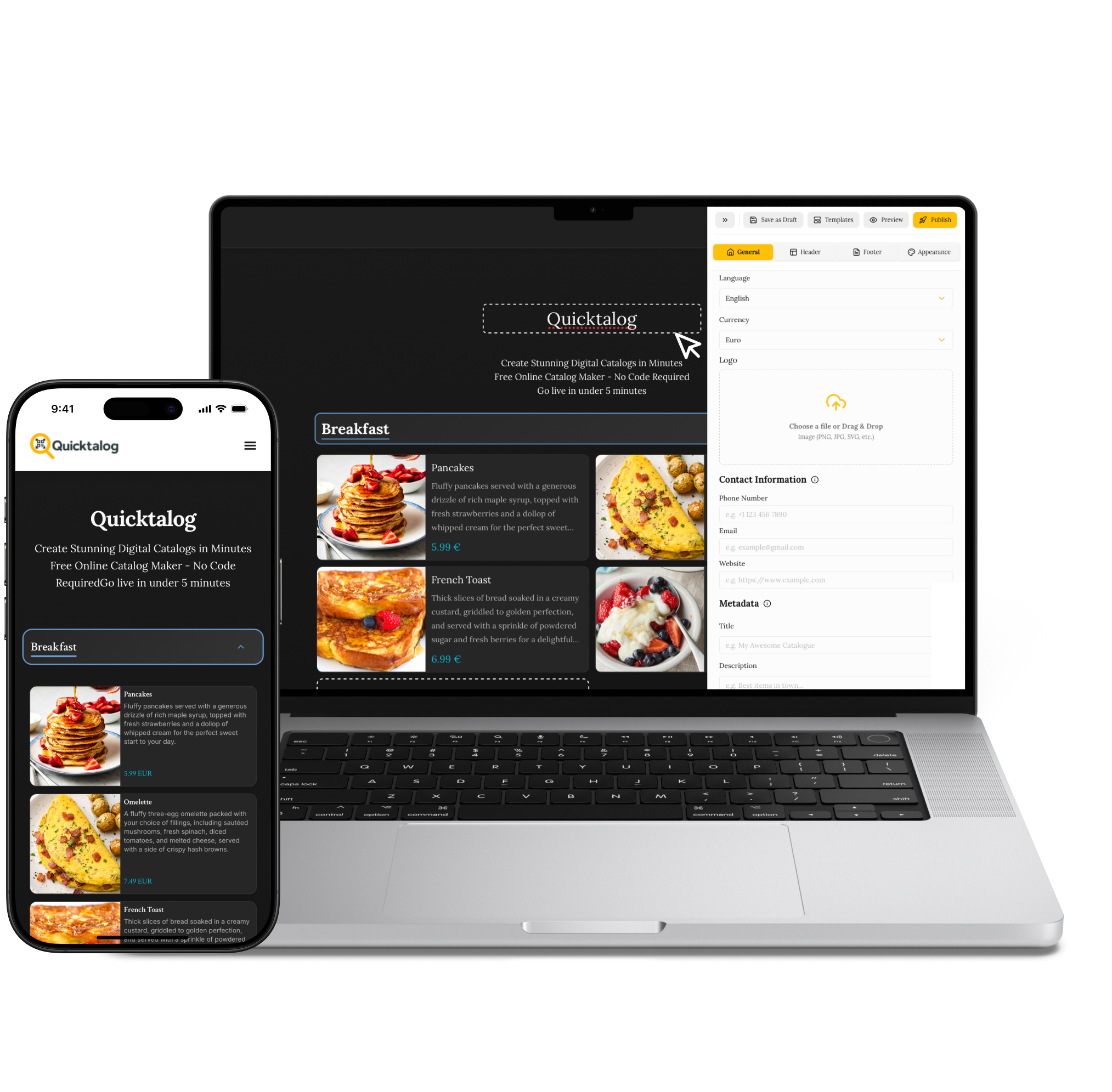 Interactive digital catalog